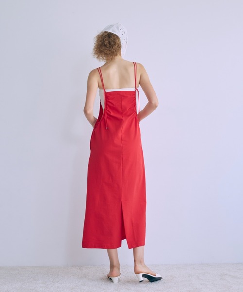 EN NEUME(エンノイム)の「Water-Repellent Light Seersucker Cami Dress(ワンピース・レディース・ブラウン/ブラック/レッド・FREE)」の11枚目の写真