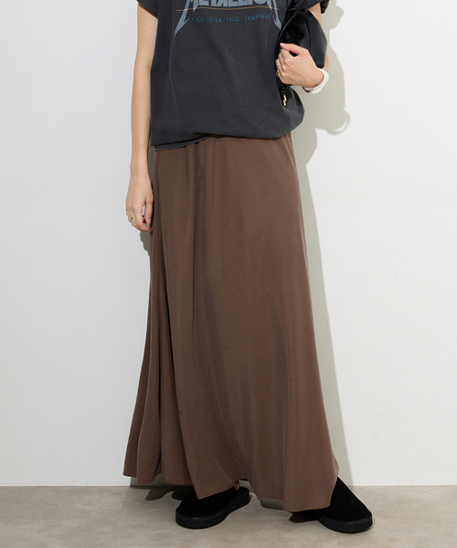 SLOBE IENA フィブリルマーメイドフレアスカート　ブラック38サイズ SLOBE IENA スカート 「3サイズ展開/追加3」フィブリル