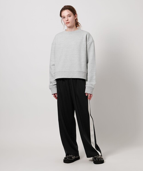 ASTRAET(アストラット)の「<ASTRAET>コットン ウラケ クルーネックスウェット UNISEX(スウェット・レディース・ダークブラウン/ライトグレー・FREE)」の4枚目の写真