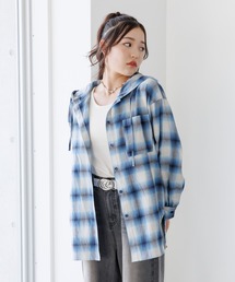 repipi armario | オンブレチェックルーズシャツ(シャツ/ブラウス)