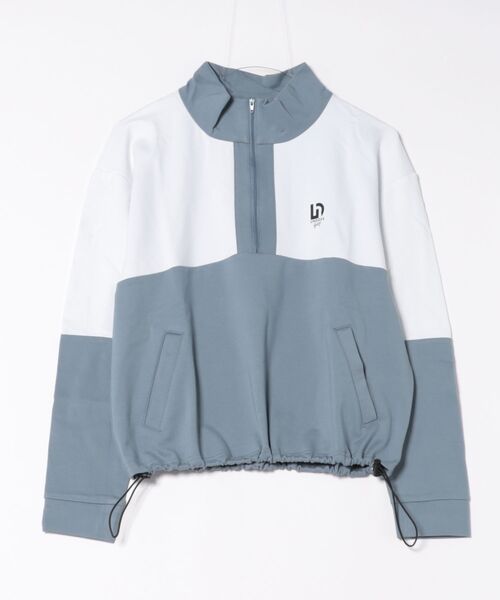 UNDOVE(アンドゥーブ)の「UNDOVEgolf【三枝こころコラボ】 配色切替ドロストプルオーバー (ゴルフウェア/レディースゴルフウェア/golf/スポーツウェア/UV/ストレッチ)(ゴルフグッズ・レディース・ベージュ/ブルー・MEDIUM/LARGE/X-LARGE)」の17枚目の写真