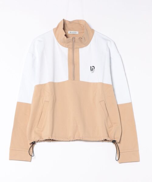 UNDOVE(アンドゥーブ)の「UNDOVEgolf【三枝こころコラボ】 配色切替ドロストプルオーバー (ゴルフウェア/レディースゴルフウェア/golf/スポーツウェア/UV/ストレッチ)(ゴルフグッズ・レディース・ベージュ/ブルー・MEDIUM/LARGE/X-LARGE)」の18枚目の写真