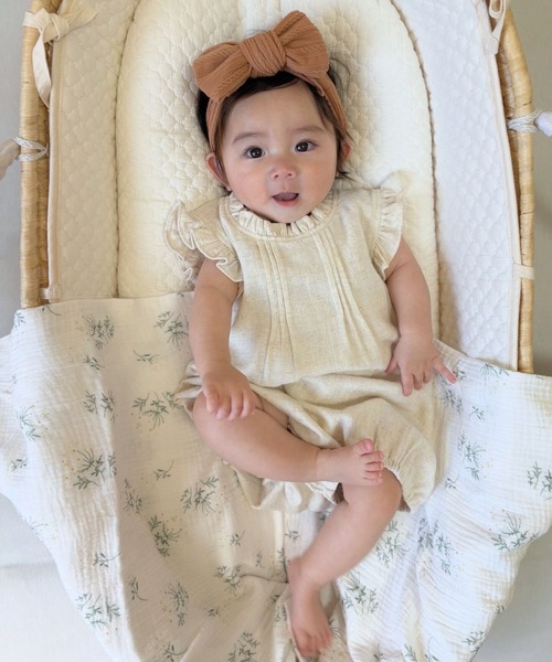 SweetMommy(スウィートマミー)の「ナチュラル リネン フリル カバーオール (ノースリーブ)(ロンパース・キッズ・アイボリー・90/80/70)」の22枚目の写真