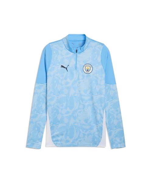 PUMA(プーマ)の「PUMA プーマ メンズ マンチェスターシティ FC トレーニング クォータージッ(Tシャツ/カットソー・メンズ・ブルー系その他/ブラック×シルバー/グリーン系その他/ピンク・SMALL/X-LARGE/MEDIUM/LARGE/X-SMALL)」の9枚目の写真