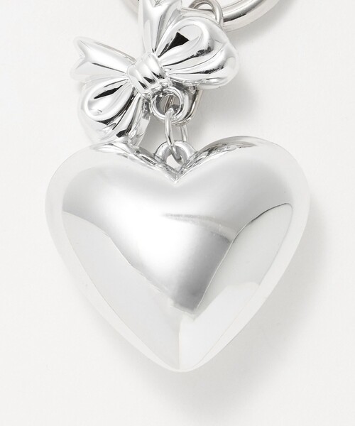 BEAUTY&YOUTH UNITED ARROWS（ビューティーアンドユースユナイテッドアローズ）の「リボン×ハート チャーム（キーホルダー・レディース・ブラック/シルバー・FREE）」の4枚目の写真