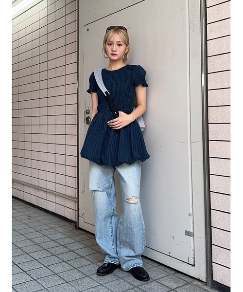 GATHER BALLOON ミニドレス（ワンピース）｜MOUSSY（マウジー