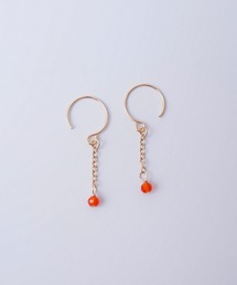 SARINOHANA/天然石チェーンピアス/14KGF