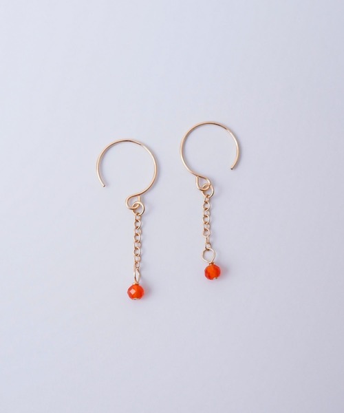 CERCA（チェルカ）の「SARINOHANA/天然石チェーンピアス/14KGF（ピアス（両耳用）・レディース・A/B/C/D/E/F/G・FREE）」の3枚目の写真