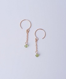 SARINOHANA/天然石チェーンピアス/14KGF