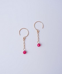 SARINOHANA/天然石チェーンピアス/14KGF