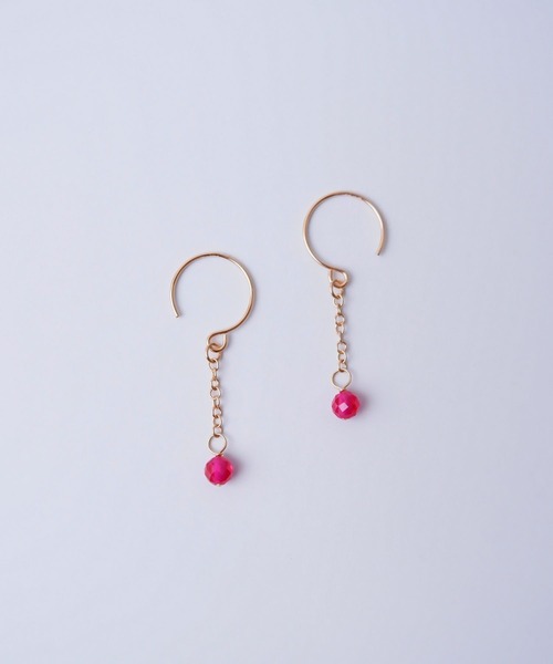 CERCA（チェルカ）の「SARINOHANA/天然石チェーンピアス/14KGF（ピアス（両耳用）・レディース・A/B/C/D/E/F/G・FREE）」の5枚目の写真