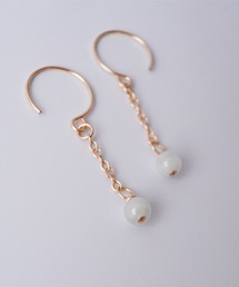 SARINOHANA/天然石チェーンピアス/14KGF