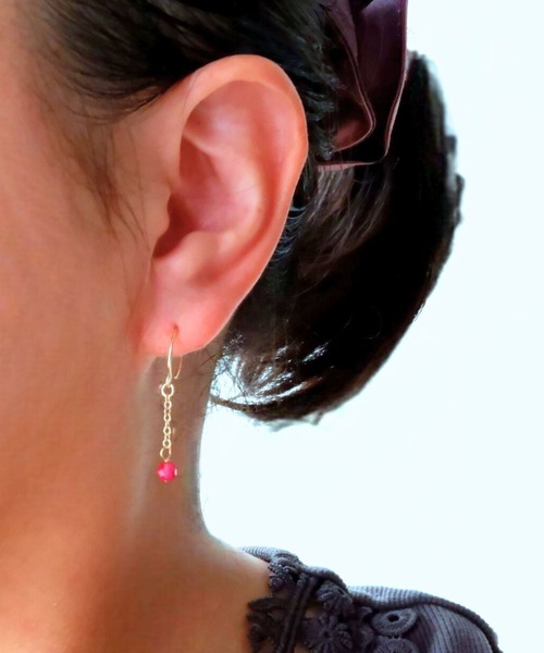 CERCA（チェルカ）の「SARINOHANA/天然石チェーンピアス/14KGF（ピアス（両耳用）・レディース・A/B/C/D/E/F/G・FREE）」の16枚目の写真