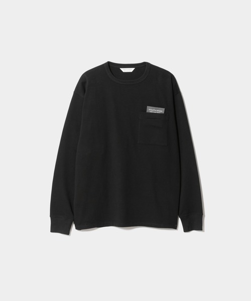beautiful people（ビューティフルピープル）の「suvin compact jersey big QOL tag long T（Tシャツ/カットソー・レディース・ブラック/オフホワイト・36/38/40/42）」の2枚目の写真