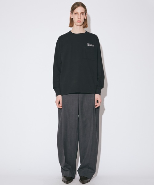 beautiful people（ビューティフルピープル）の「suvin compact jersey big QOL tag long T（Tシャツ/カットソー・レディース・ブラック/オフホワイト・36/38/40/42）」の5枚目の写真