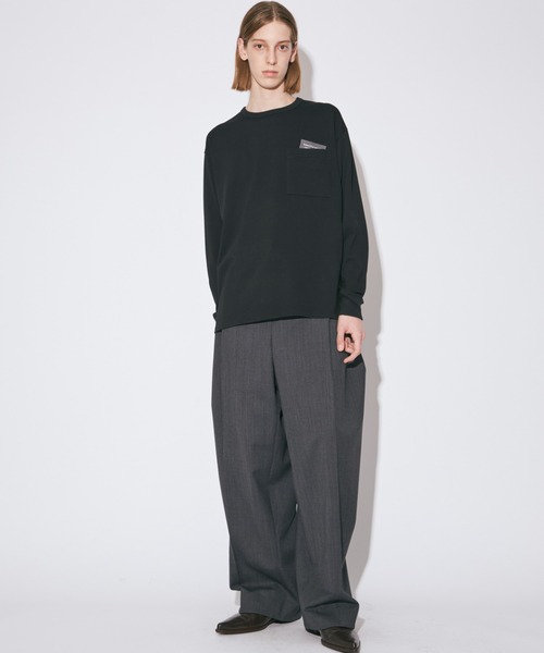 beautiful people（ビューティフルピープル）の「suvin compact jersey big QOL tag long T（Tシャツ/カットソー・レディース・ブラック/オフホワイト・36/38/40/42）」の8枚目の写真