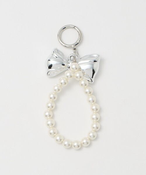 BEAUTY&YOUTH UNITED ARROWS（ビューティーアンドユースユナイテッドアローズ）の「リボン チャーム（キーホルダー・レディース・シルバー/オフホワイト・FREE）」の5枚目の写真