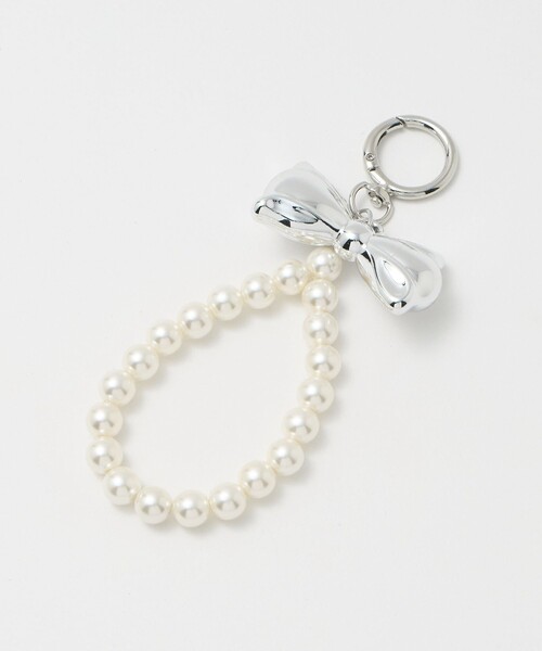 BEAUTY&YOUTH UNITED ARROWS（ビューティーアンドユースユナイテッドアローズ）の「リボン チャーム（キーホルダー・レディース・シルバー/オフホワイト・FREE）」の6枚目の写真