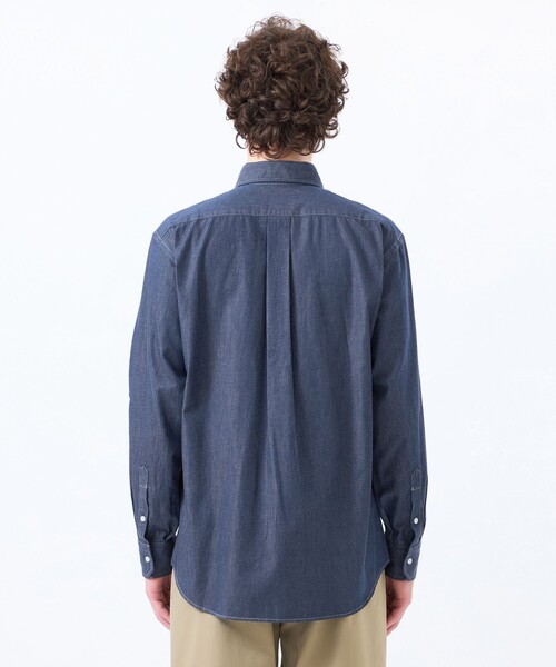 MACKINTOSH PHILOSOPHY（ﾏｯｷﾝﾄｯｼｭ ﾌｨﾛｿﾌｨｰ）の「バッキンガムベア 長袖ボタンダウンシャツ シャンブレー/ストライプ（シャツ/ブラウス・メンズ・ネイビー/ブルー・40/38）」の7枚目の写真