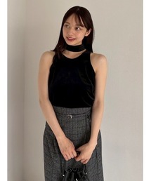 FRAY I.D（フレイアイディー）の「ファブリックバリエアメスリトップス（Tシャツ/カットソー・レディース）」