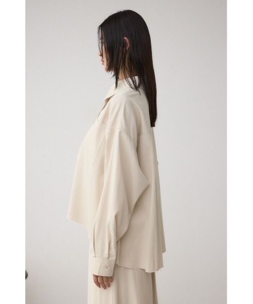 AZUL by moussy（アズールバイマウジー）の「ラウンドヘムルーズシャツ（シャツ/ブラウス・レディース・ブラウン/ブラック/グレイッシュベージュ・FREE）」の9枚目の写真