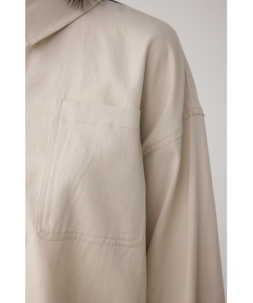 AZUL by moussy（アズールバイマウジー）の「ラウンドヘムルーズシャツ（シャツ/ブラウス・レディース・ブラウン/ブラック/グレイッシュベージュ・FREE）」の12枚目の写真