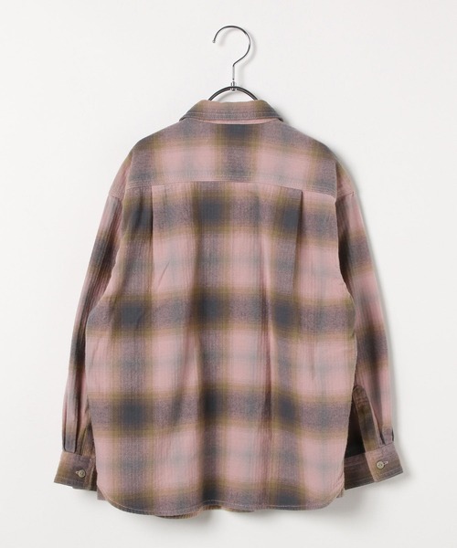 BAYFLOW（ベイフロー）の「[柔らかタッチ♪]ヴィンテージライクチェックシャツ(KIDS)（シャツ/ブラウス・キッズ・ブラウン/ピンク/オフホワイト・150cm/140cm/130cm/120cm/110cm）」の12枚目の写真