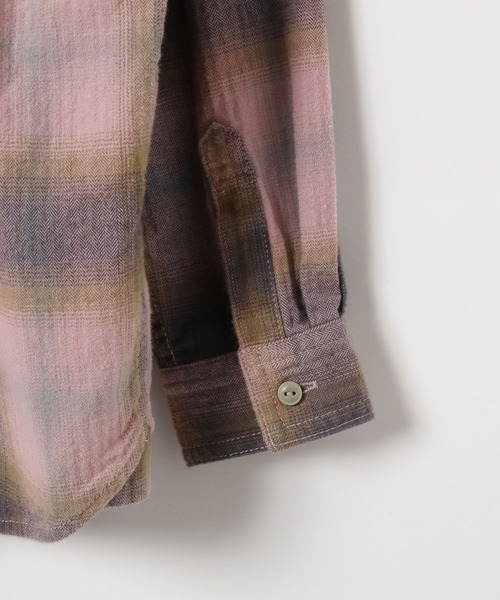 BAYFLOW（ベイフロー）の「[柔らかタッチ♪]ヴィンテージライクチェックシャツ(KIDS)（シャツ/ブラウス・キッズ・ブラウン/ピンク/オフホワイト・150cm/140cm/130cm/120cm/110cm）」の18枚目の写真