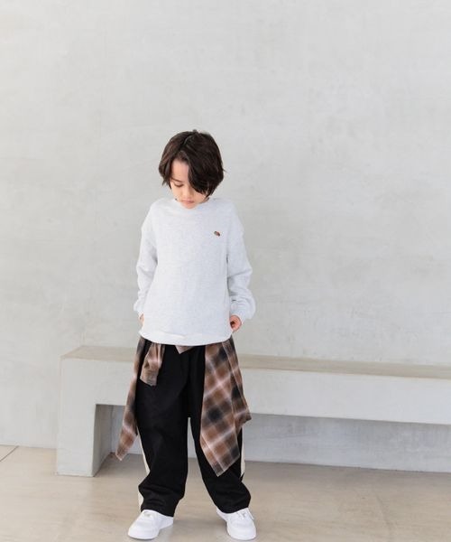 BAYFLOW（ベイフロー）の「[柔らかタッチ♪]ヴィンテージライクチェックシャツ(KIDS)（シャツ/ブラウス・キッズ・ブラウン/ピンク/オフホワイト・150cm/140cm/130cm/120cm/110cm）」の10枚目の写真