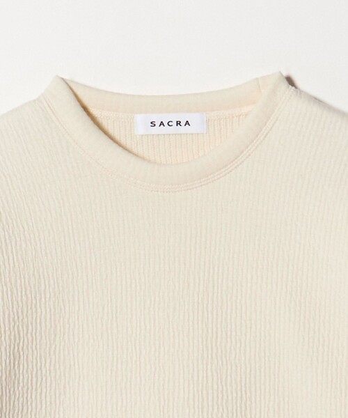 SACRA（サクラ）の「＜SACRA＞サーマル プルオーバー（Tシャツ/カットソー・レディース・グレー系/オフホワイト・38）」の9枚目の写真
