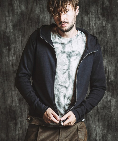 NO ID.（ノーアイディ）の「【NO ID.】Fraise High-Neck Zip Parka / フライス ハイ ネック ジップ パーカ（パーカー・メンズ・ホワイト/グレー/ブラック・2/1）」の2枚目の写真