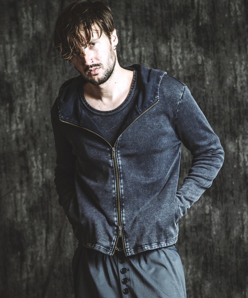 NO ID.（ノーアイディ）の「【NO ID.】Fraise High-Neck Zip Parka / フライス ハイ ネック ジップ パーカ（パーカー・メンズ・ホワイト/グレー/ブラック・2/1）」の14枚目の写真