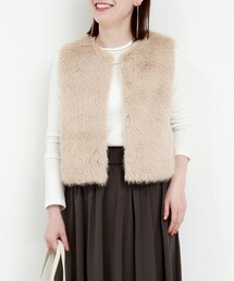 MICO COULIER | フェイクフォックスファーベスト(ブルゾン)