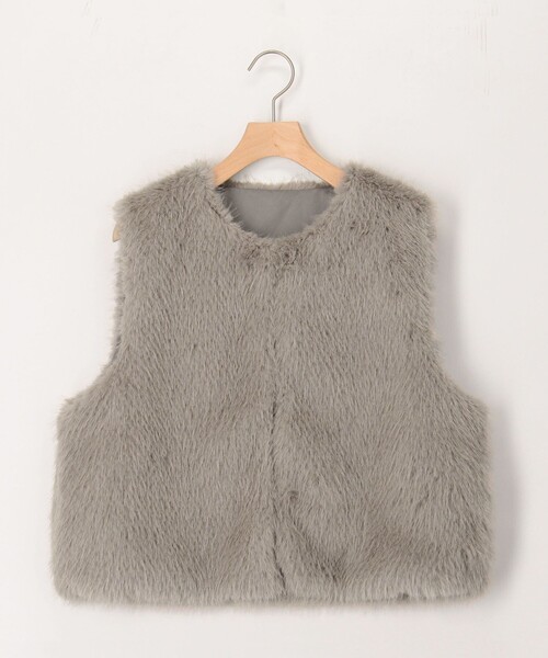 セール】フェイクフォックスファーベスト（ブルゾン）｜MICO COULIER
