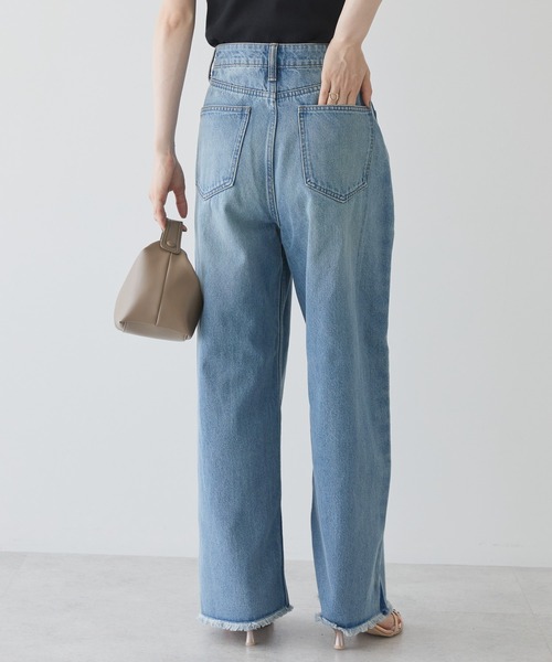 AMERICAN HOLIC（アメリカンホリック）の「サイドラインデニム（デニムパンツ・レディース・グレー/ライトインディゴブルー・L/S/M）」の9枚目の写真