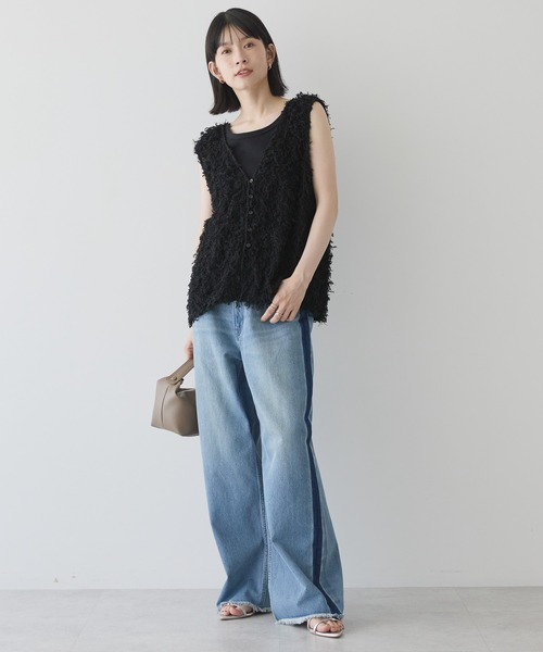 AMERICAN HOLIC（アメリカンホリック）の「サイドラインデニム（デニムパンツ・レディース・グレー/ライトインディゴブルー・L/S/M）」の10枚目の写真