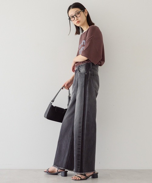 AMERICAN HOLIC（アメリカンホリック）の「サイドラインデニム（デニムパンツ・レディース・グレー/ライトインディゴブルー・L/S/M）」の7枚目の写真