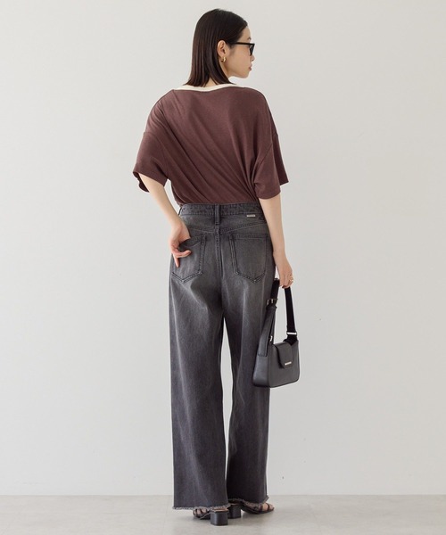 AMERICAN HOLIC（アメリカンホリック）の「サイドラインデニム（デニムパンツ・レディース・グレー/ライトインディゴブルー・L/S/M）」の8枚目の写真