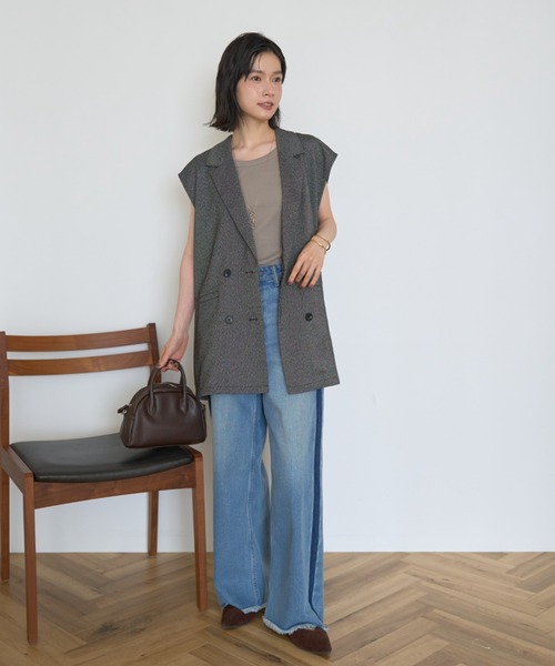 AMERICAN HOLIC（アメリカンホリック）の「サイドラインデニム（デニムパンツ・レディース・グレー/ライトインディゴブルー・L/S/M）」の20枚目の写真