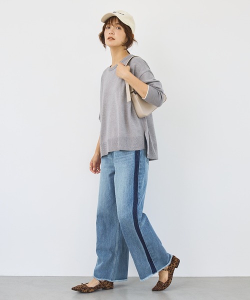 AMERICAN HOLIC（アメリカンホリック）の「サイドラインデニム（デニムパンツ・レディース・グレー/ライトインディゴブルー・L/S/M）」の19枚目の写真