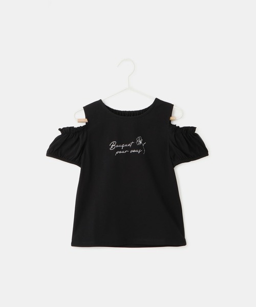 ROPE' PICNIC(ロペピクニック)の「【接触冷感・吸水速乾】肩あきパフスリーブトップス(Tシャツ/カットソー・キッズ・ダークラベンダー/ブラック・L/M/S)」の11枚目の写真