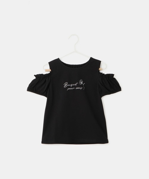 ROPE' PICNIC(ロペピクニック)の「【接触冷感・吸水速乾】肩あきパフスリーブトップス(Tシャツ/カットソー・キッズ・ダークラベンダー/ブラック・L/M/S)」の19枚目の写真