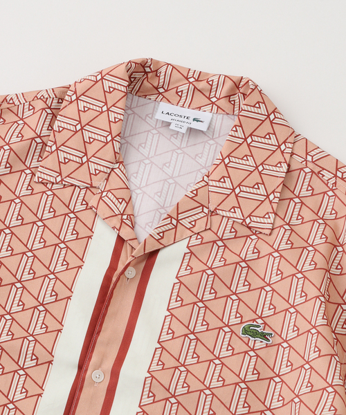 LACOSTE / ラコステ】モノグラムオープンカラーシャツ