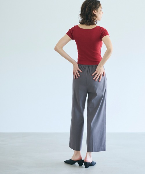 coca(coca)(コカ)の「クロップド丈スラックス(スラックス・レディース・ブラック/チャコール・M/S/L)」の7枚目の写真