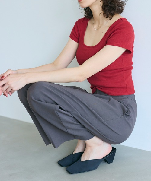 coca(coca)(コカ)の「クロップド丈スラックス(スラックス・レディース・ブラック/チャコール・M/S/L)」の21枚目の写真