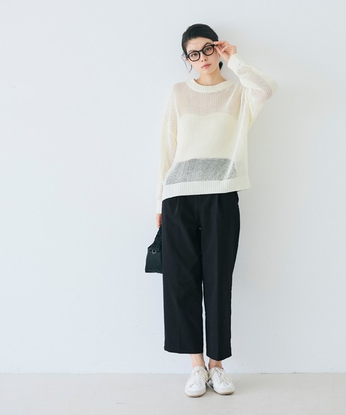 coca(coca)(コカ)の「クロップド丈スラックス(スラックス・レディース・ブラック/チャコール・M/S/L)」の13枚目の写真