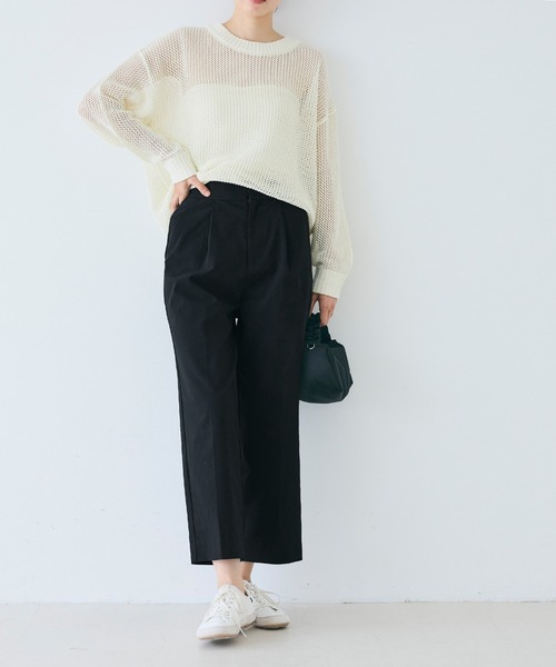 coca(coca)(コカ)の「クロップド丈スラックス(スラックス・レディース・ブラック/チャコール・M/S/L)」の17枚目の写真