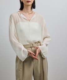 ROPE' | 【洗える・前後2WAY】楊柳プルオーバー シアーブラウス【WEB・一部店舗限定】(シャツ/ブラウス)
