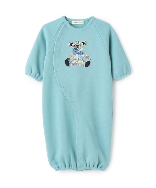 sense of wonder（センスオブワンダー）の「キューフォーザズーテディベア2WAYオール（ロンパース・キッズ・ライトブルー/ホワイト系/ミント・50-70cm）」の3枚目の写真