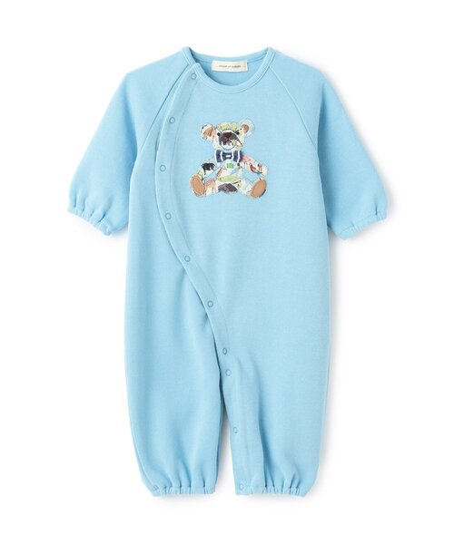 sense of wonder（センスオブワンダー）の「キューフォーザズーテディベア2WAYオール（ロンパース・キッズ・ライトブルー/ホワイト系/ミント・50-70cm）」の5枚目の写真